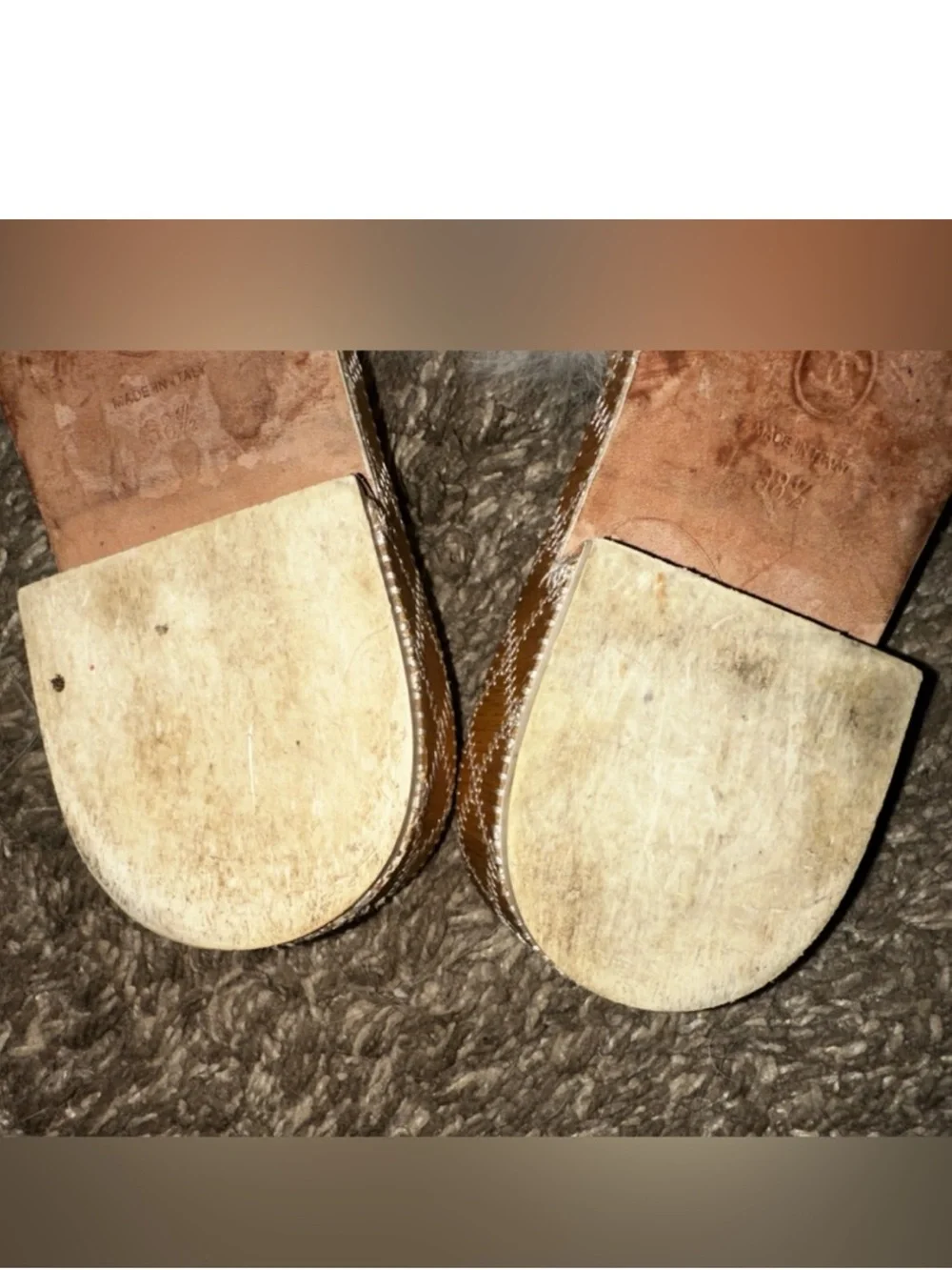 Chanel White Fur Slide Sandals Size 38.5